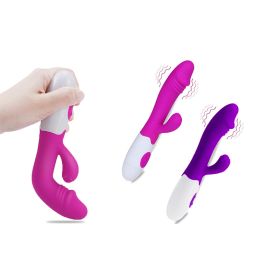 Dildo Rabbit  Vibration G-spot Clitoral Stimulate Vibrator (30 Patterns) (Color: Pink)